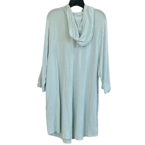 Kookaburra by UGG Pale Mint Green Oversize Hoodie Lace Up Front Tunic Top Sz 1X - Picture 5 of 12